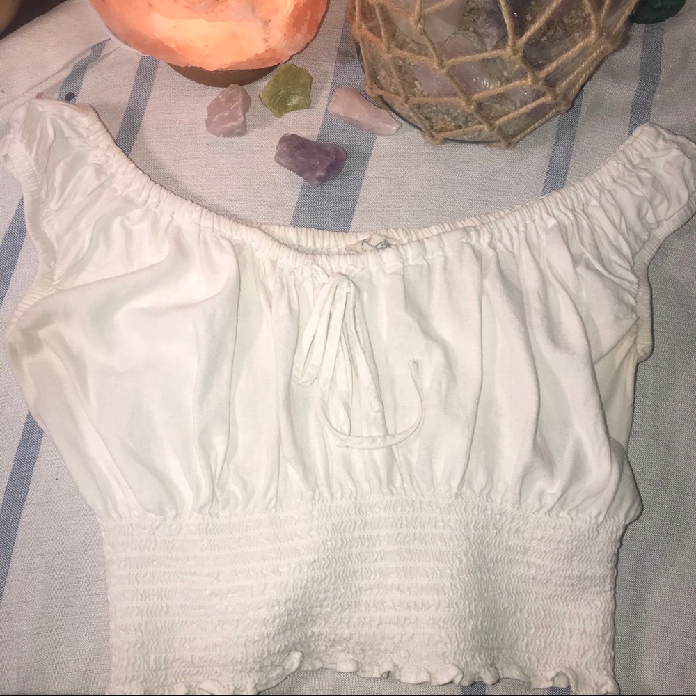 White crop top